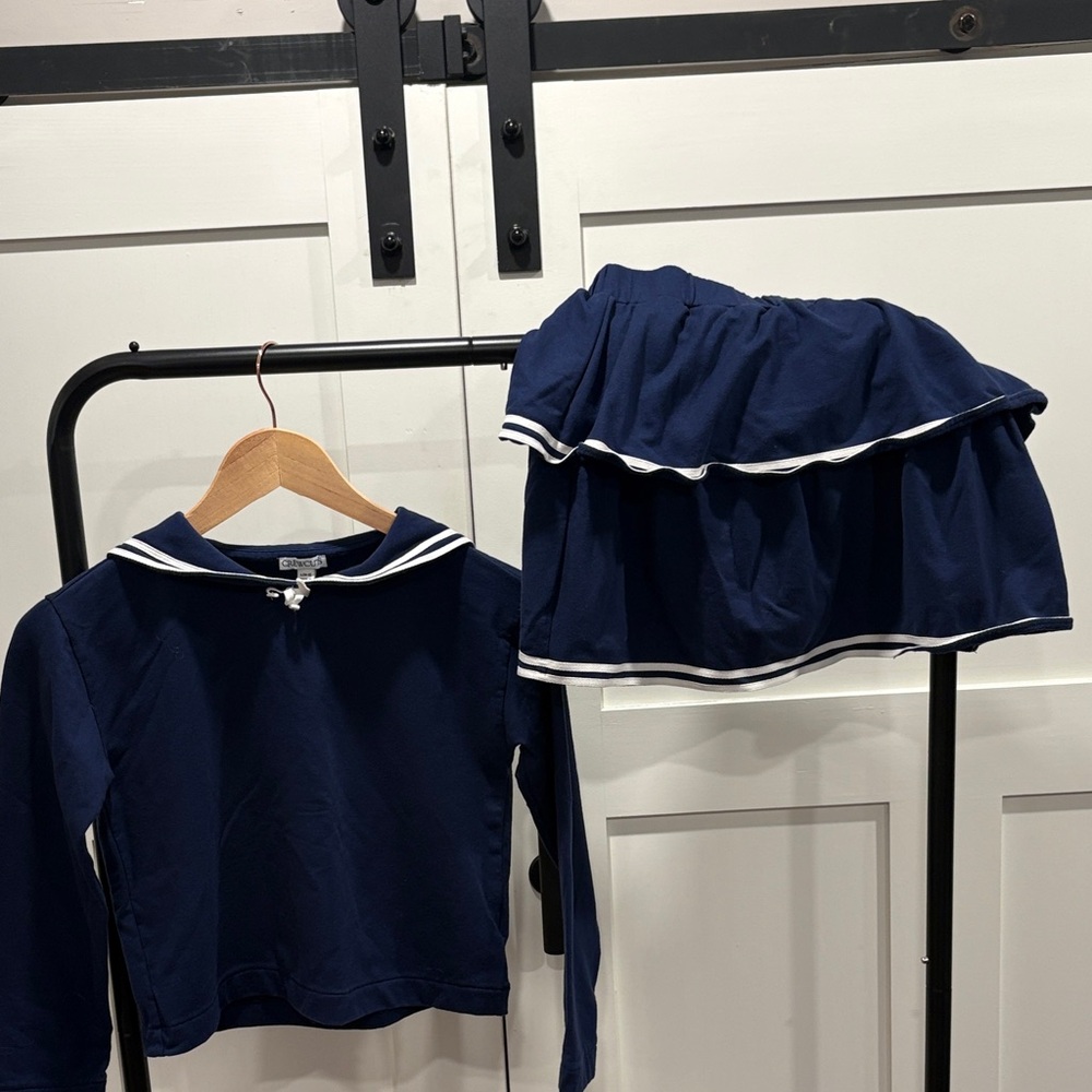 Crewcuts Navy Sailor Shirt with Matching Skirt